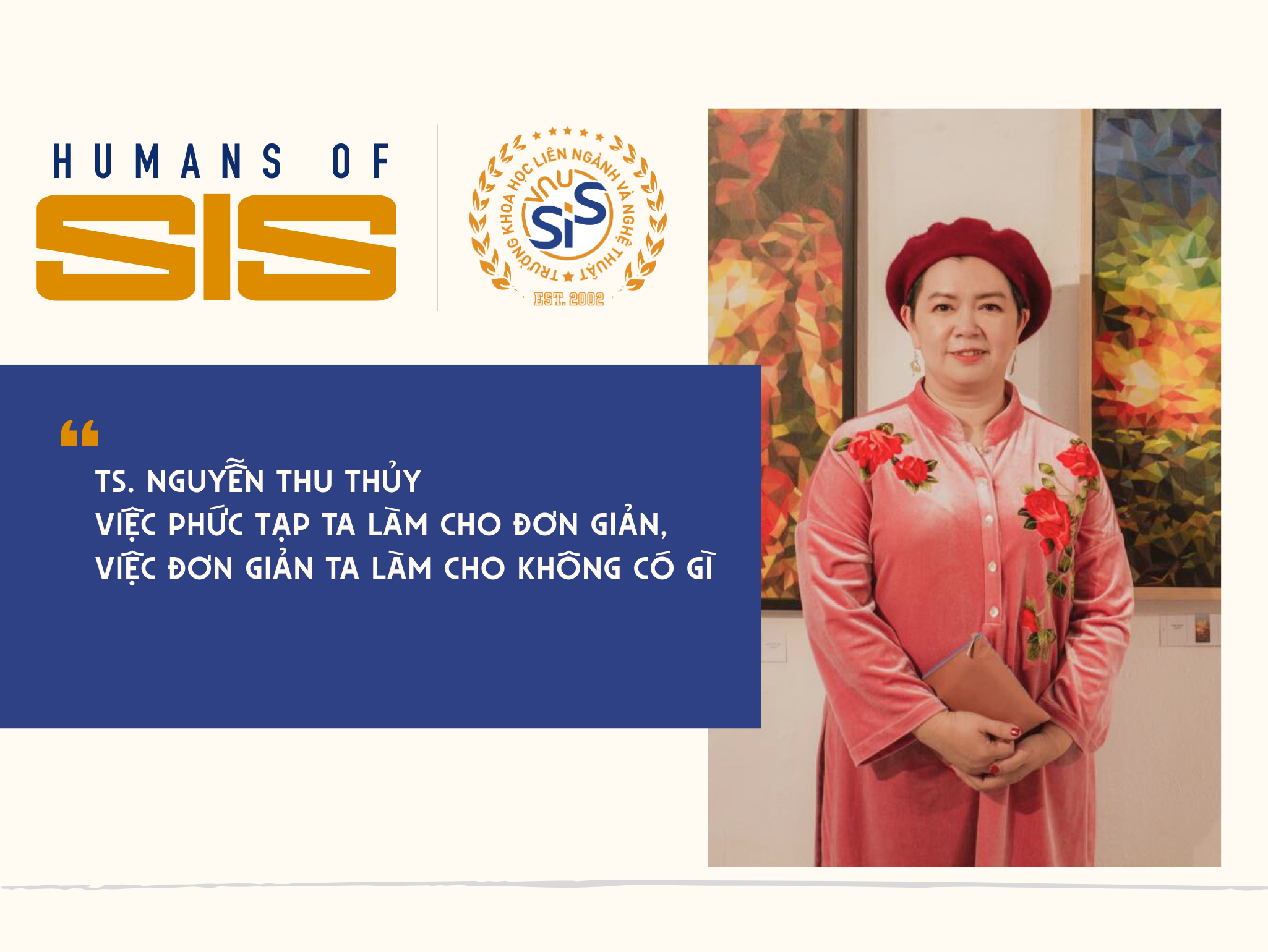 Humans of SIS số 2: TS. Nguyễn Thu Thủy – “Máy vẽ Logo bền bỉ”